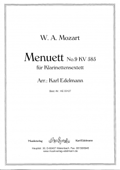 Menuett No.9 KV 585, W.A. Mozart