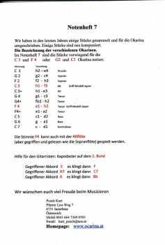 Heft 7 Volksmusiksücke für die Okarina