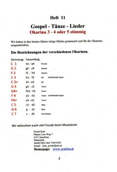 Heft 11 Gospel - Tänze - Lieder