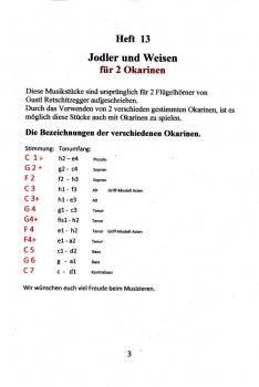 Heft 13 Jodler und Weisen