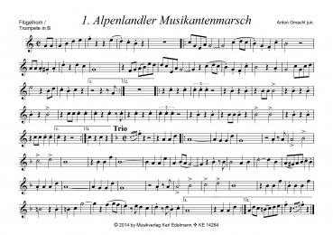 Noten Alpenlandler Musikanten Fg. 1