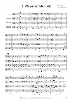 Klarinetten-Quartette zur Advents- und Weihnachtszeit