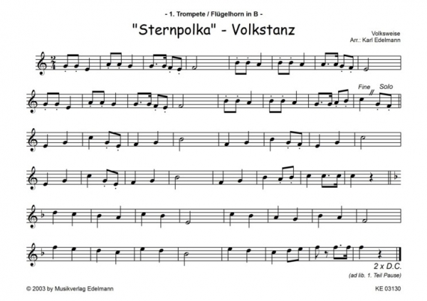 Sternpolka - Volkstanz, Jungbläser