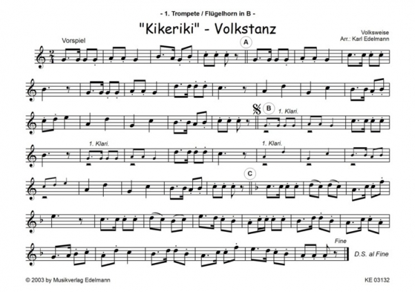 Kikeriki - Volkstanz, Jungbläser
