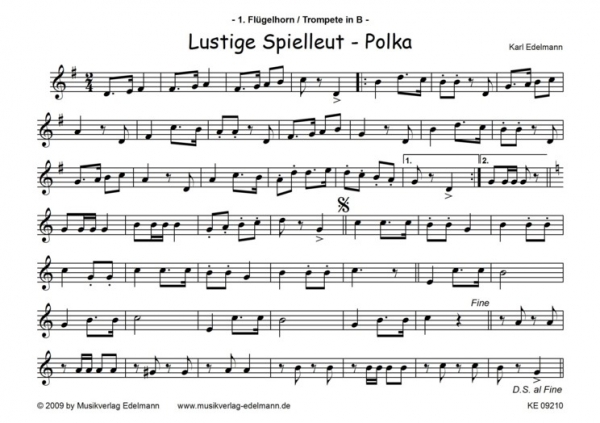 Lustige Spielleut - Polka, Jungbläser