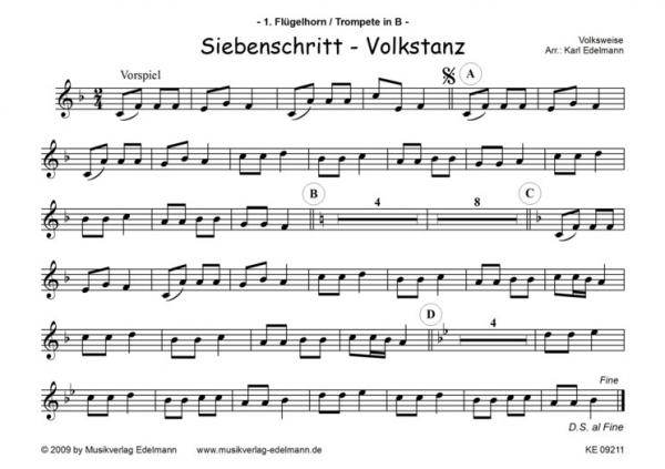Siebenschritt - Volkstanz, Jungbläser