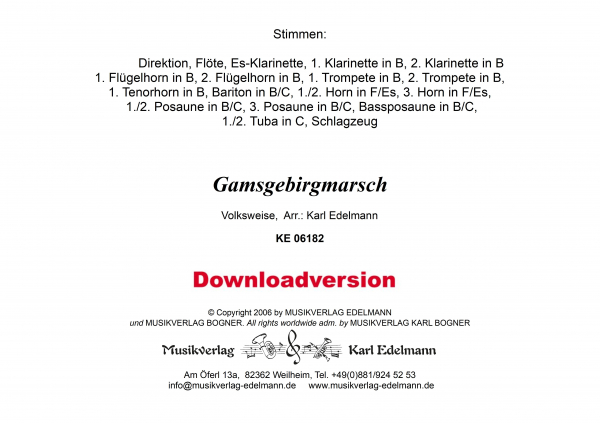Gamsgebirgmarsch - Download