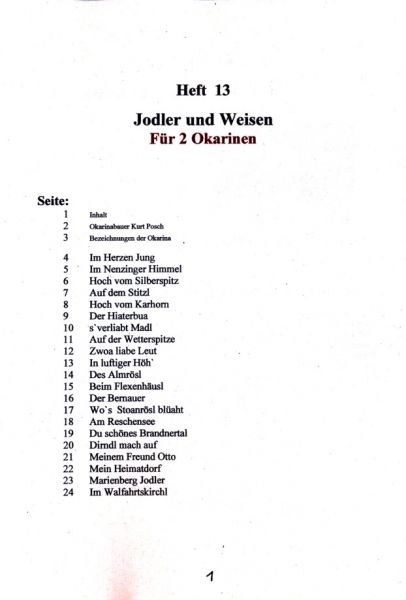 Heft 13 Jodler und Weisen