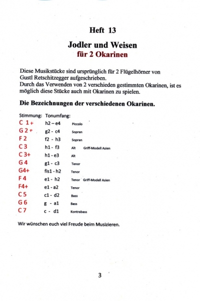 Heft 13 Jodler und Weisen