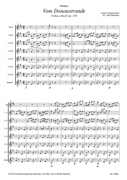 Vom Donaustrande - Polka schnell op. 256